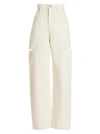 Maison Margiela White High-rise Distressed Jeans