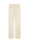 Totême Tailored Herringbone-weave Suit Trousers In 702 Bleached Sand