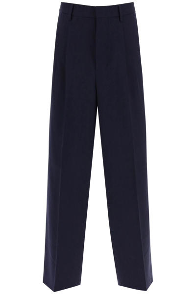 AMI ALEXANDRE MATTIUSSI LOOSE FIT PANTS WITH STRAIGHT CUT