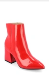 Journee Collection Sorren Boot In Patent/ Red