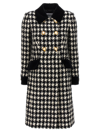 MOSCHINO MOSCHINO MORPHED BUTTONED HOUNDSTOOTH COAT