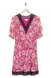 TED BAKER SANKEY FLORAL LACE TRIM DRESS