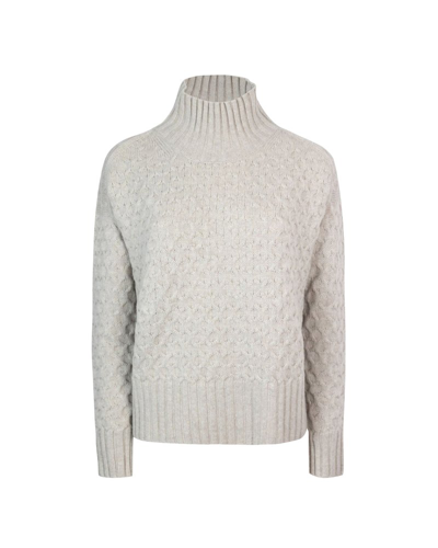 Max Mara Studio Turtleneck Knitted Jumper In Grey