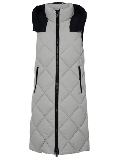 Moose Knuckles Flightweight Paxon Quilted Sleeveless Parka In Willow Grey