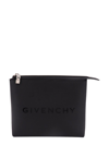 GIVENCHY GIVENCHY LOGO PRINTED ZIPPED CLUTCH BAG