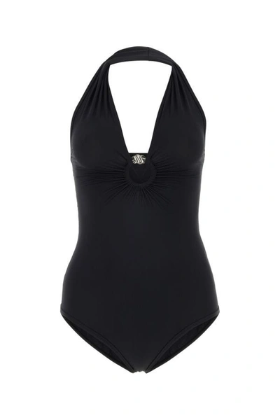 Bottega Veneta Knot Stretch Swimsuit In Black