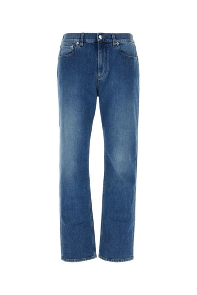 BURBERRY COTTON JEANS デニム Slim Fit Jeans in Indigo blue - Men, Cotton | Burberry® Official
