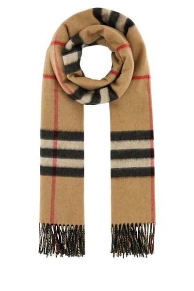 Burberry Unisex Embroidered Cashmere Scarf In Multicolor