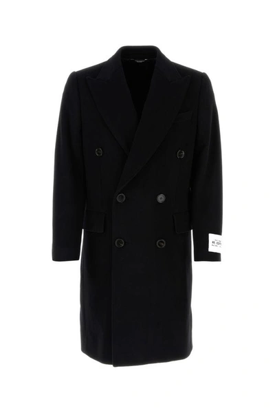 Dolce & Gabbana Man Cappotto In Black