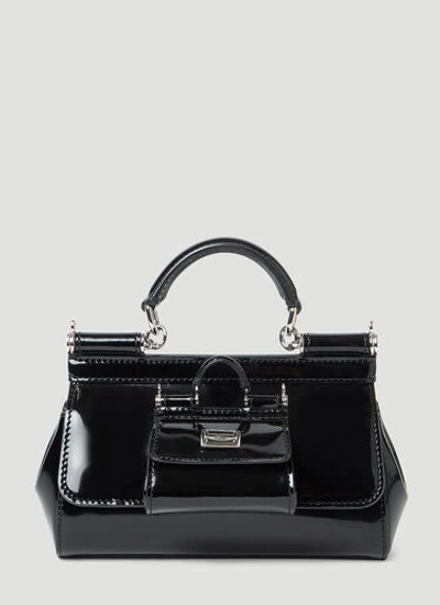 Dolce & Gabbana Kim Coin Pocket Sicily Handbag In Black