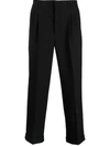 Ami Alexandre Mattiussi Virgin Wool Straight-leg Pants In Black
