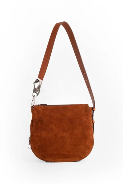 Burberry Small Knight Suede Shoulder Bag In Brown