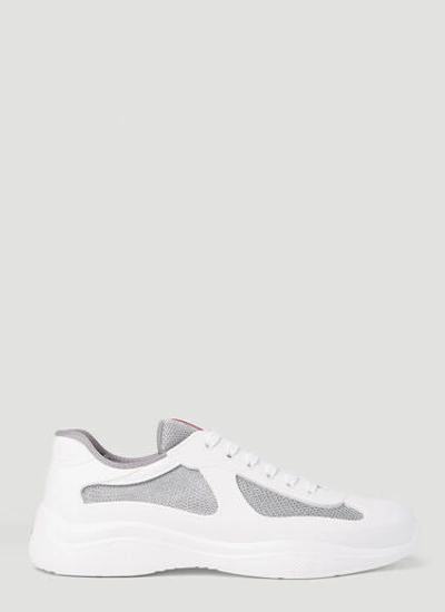 Prada Men  America's Cup Sneakers In White