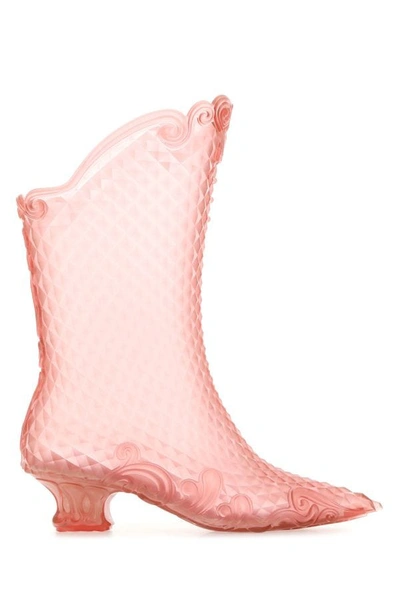 Y/PROJECT Y PROJECT WOMAN PINK PVC ANKLE BOOTS