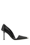 Alexander Mcqueen Pointed Stiletto Pumps In Smooth Leather In Black