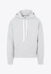 Jil Sander Minimalist Light Grey Cashmere-cotton Hoodie In Gray