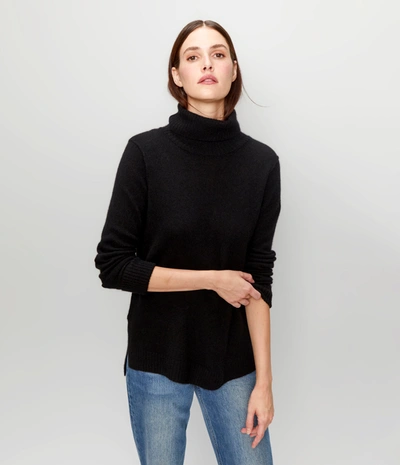 Michael Stars Audrey Cashmere Turtleneck Sweater In Black