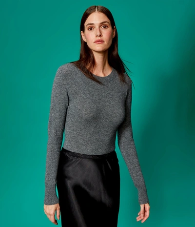 Michael Stars Parker Cashmere Sweater In Charcoal