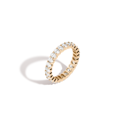 Aurate New York Oval Diamond Eternity Ring In White