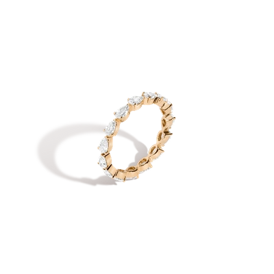 Aurate New York Pear Diamond Eternity Ring In White