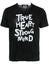 Comme Des Garçons Black Comme Des Garcons Slogan-printed Crewneck T-shirt In Black