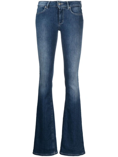 Dondup Mid-rise Flared Jeans In Blue