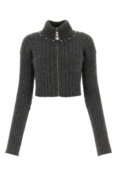 Alessandra Rich Knitwear In Greymelange