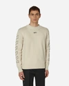 Off-white Cotton Blend Crew-neck Sweater In Beige
