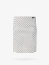 Miu Miu Polka-dot Silk Chiffon Pencil Skirt In Beige