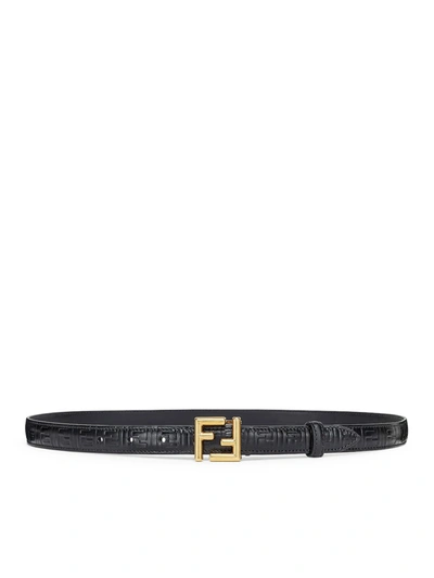 Fendi Ff Belt In Black