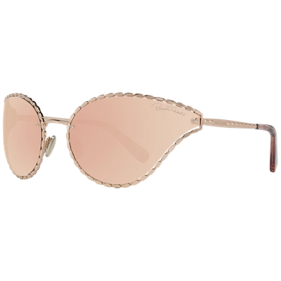 Roberto Cavalli Rc1124 Mirrored Oval Sunglasses In Gold