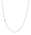 SYDNEY EVAN TINY CROSS 14KT GOLD AND DIAMOND NECKLACE,P00279042