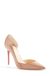 Christian Louboutin 'iriza' Pointy Toe Half D'orsay Pump (women) In Brown