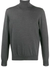 Barba Napoli Knitted Roll Neck In Grey