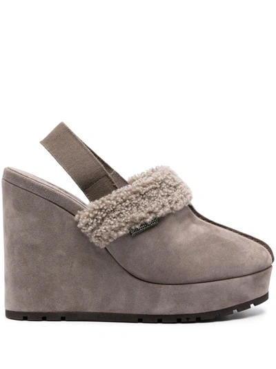 Brunello Cucinelli Fur Shoes In Brown