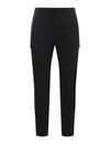 Dsquared2 Tapered Cargo Trousers In Black