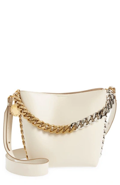 Stella Mccartney Chain Bucket Bag In Pure White
