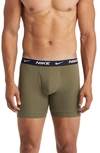 NIKE DRI-FIT ESSENTIAL ASSORTED 3-PACK STRETCH COTTON BOXER BRIEFS