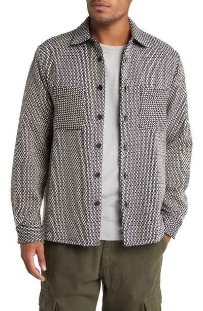 Wax London Black And Ecru Spear Checked Whiting Overshirt