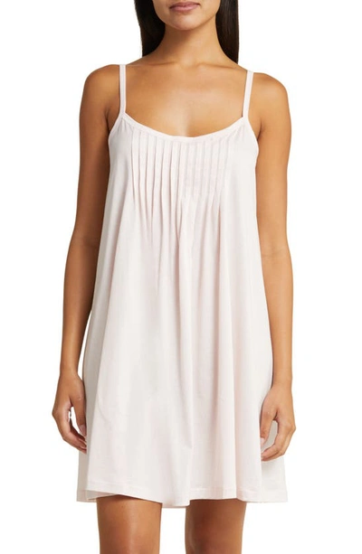 Hanro Juliet Pleated Chemise In Pink Mauve