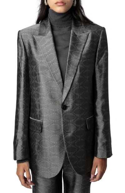 Zadig & Voltaire Jacquard-blazer In Anthracite