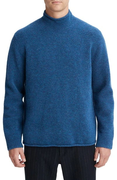 Vince Men's Airspun Alpaca Rollneck Sweater In Bright Indigo
