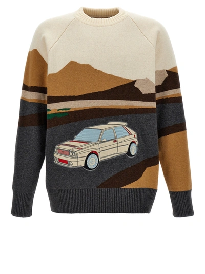 Lc23 Delta Jacquard Crew Neck Sweater, Men's At Urban Outfitters In Multicolor