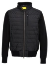 Parajumpers Appliquéd Quilted Shell-paneled Wool-blend Jacket In Midnight Blue