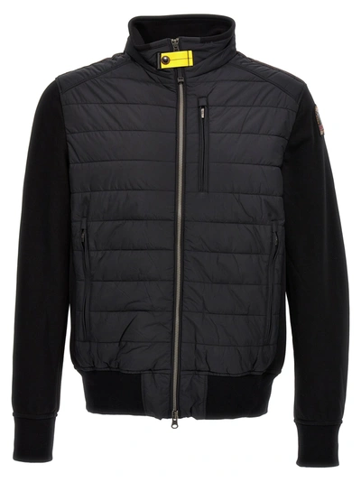 Parajumpers Appliquéd Quilted Shell-paneled Wool-blend Jacket In Midnight Blue