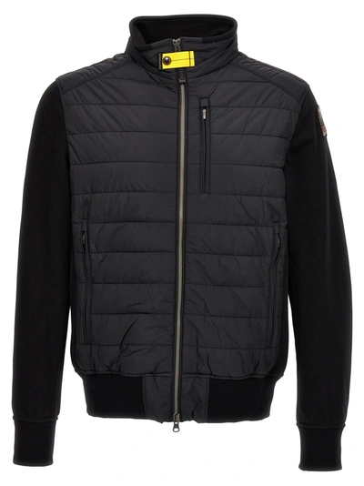 Parajumpers Appliquéd Quilted Shell-paneled Wool-blend Jacket In Black