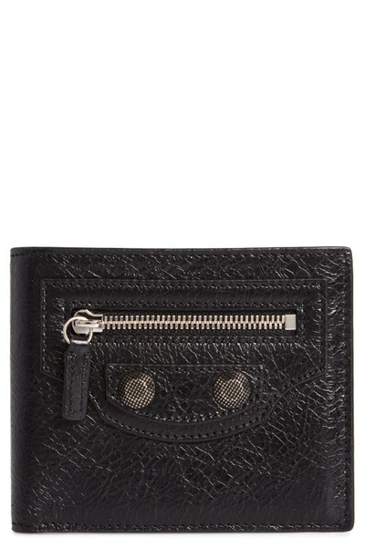 BALENCIAGA LE CAGOLE BIFOLD LEATHER WALLET