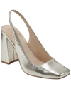Marc Fisher Ltd Onne Square Toe Slingback Pump In Silver