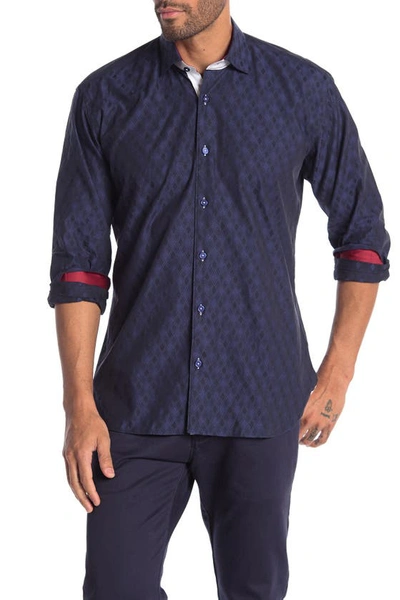 Maceoo Printed Regular Fit Shirt In Blue