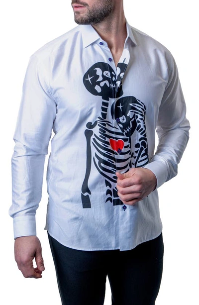 Maceoo Fibonacci Till Death White Button-up Shirt